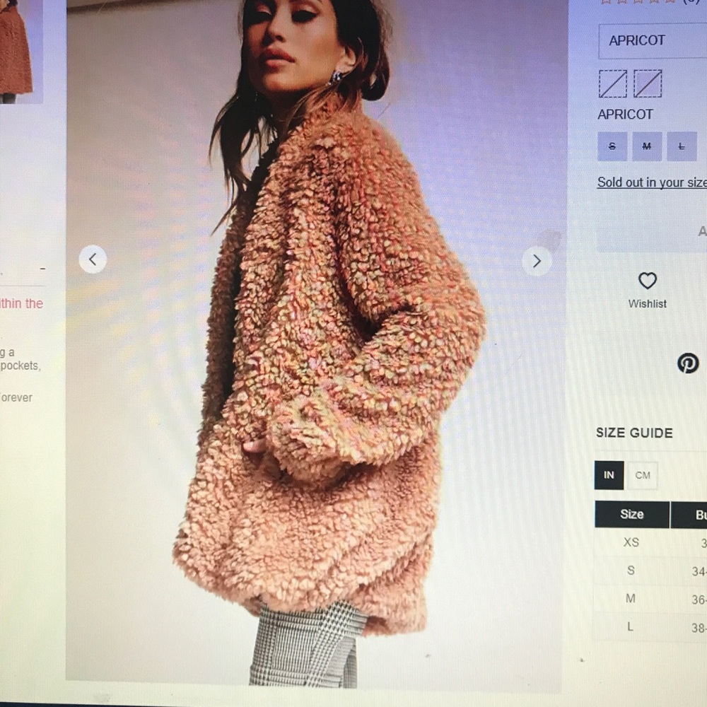 Draped Faux Shearling/ Teddy jacket NEW WITH TAGS